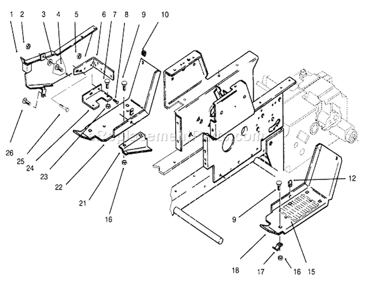 Page D Diagram and Parts List for 73400 4900001-4999999 - 1994 Toro Lawn Tractor