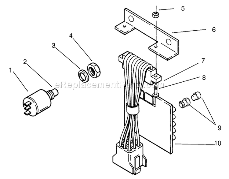 Electrical System Diagram and Parts List for 73401 3900001-3999999 - 1993 Toro Lawn Tractor