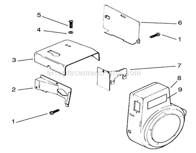 Baffles And Shrouds Diagram and Parts List for 73401 3900001-3999999 - 1993 Toro Lawn Tractor