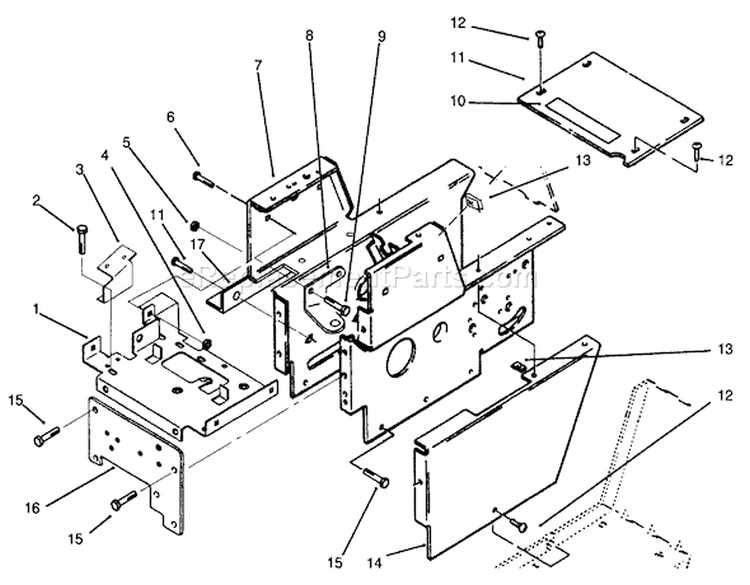 Hood Stand And Supports Diagram and Parts List for 73401 5900261-5901260 - 1995 Toro Lawn Tractor