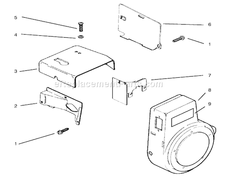 Baffles And Shrouds Diagram and Parts List for 73403 6900001-6999999 - 1996 Toro Lawn Tractor