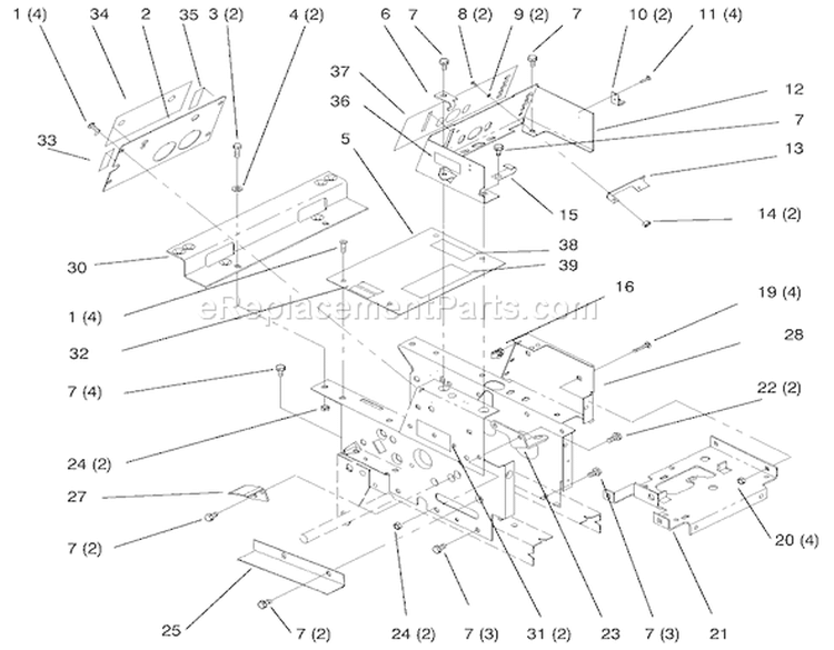 Hoodstand, Console Diagram and Parts List for 73403 6900001-6999999 - 1996 Toro Lawn Tractor