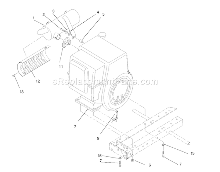 Engine Assembly Diagram and Parts List for 73403 7900001-7999999 - 1997 Toro Lawn Tractor