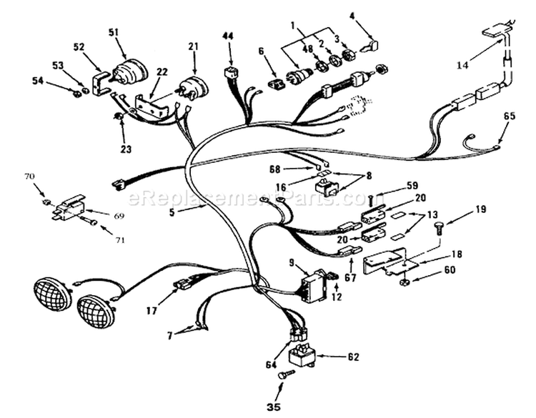 Page M Diagram and Parts List for 73421 5900001-5901046 - 1995 Toro Lawn Tractor