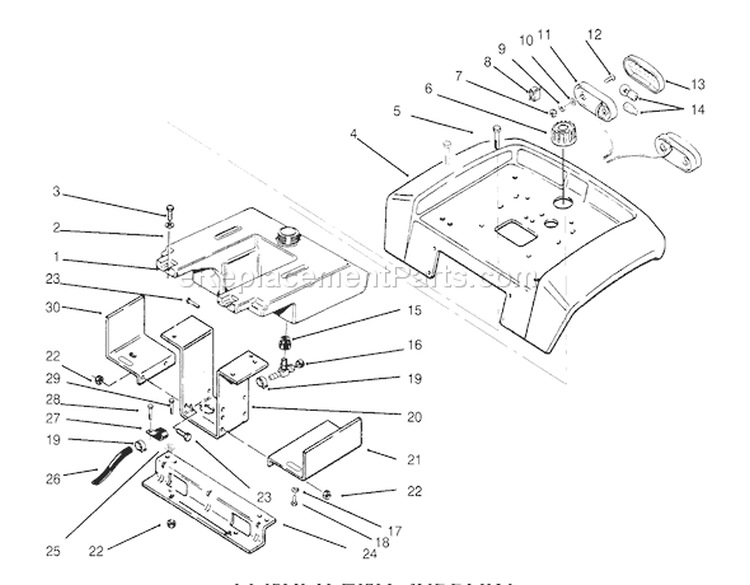 Page Q Diagram and Parts List for 73421 5900001-5901046 - 1995 Toro Lawn Tractor