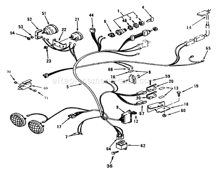 Page M Diagram and Parts List for 73421 5901047-5999999 - 1995 Toro Lawn Tractor