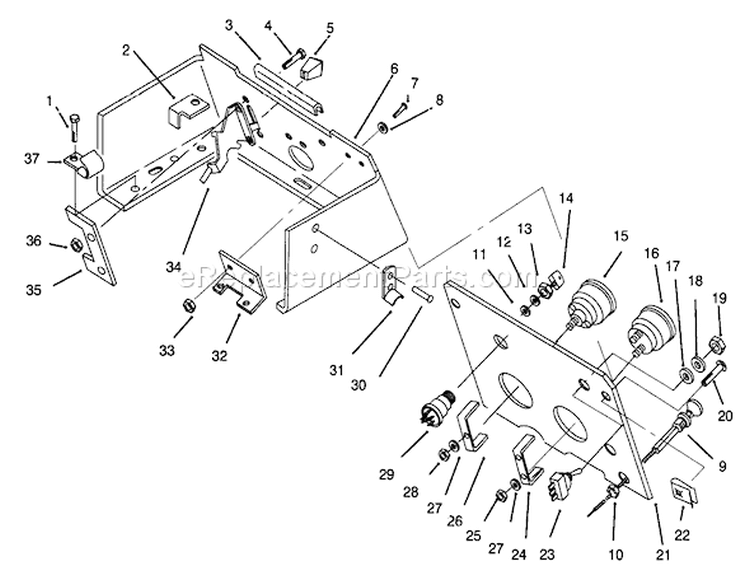 Page H Diagram and Parts List for 73421 5901047-5999999 - 1995 Toro Lawn Tractor
