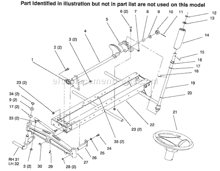Page M Diagram and Parts List for 73422 6900001-6999999 - 1996 Toro Lawn Tractor
