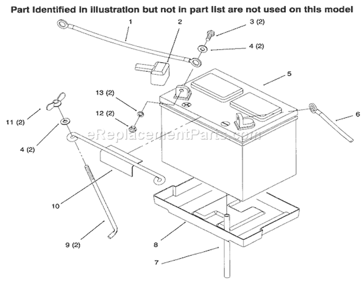 Page B Diagram and Parts List for 73422 6900001-6999999 - 1996 Toro Lawn Tractor
