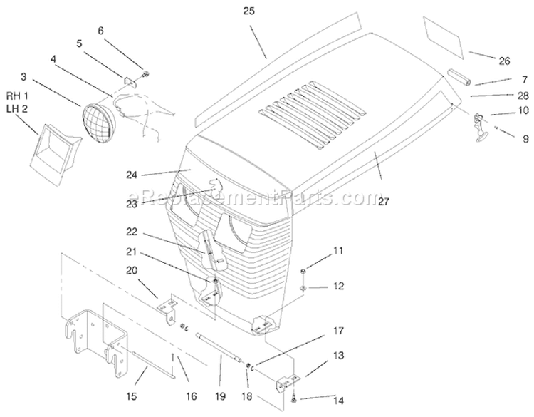 Page V Diagram and Parts List for 73422 7900001-7999999 - 1997 Toro Lawn Tractor