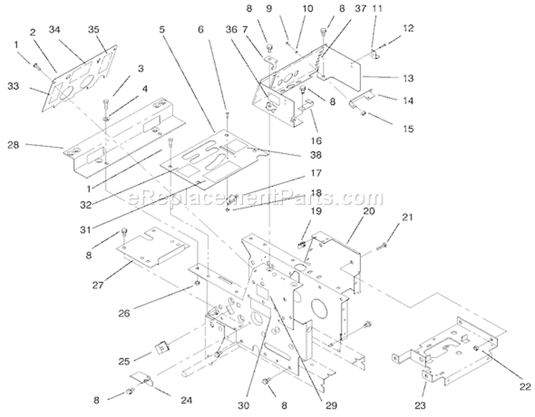 Page X Diagram and Parts List for 73422 7900001-7999999 - 1997 Toro Lawn Tractor
