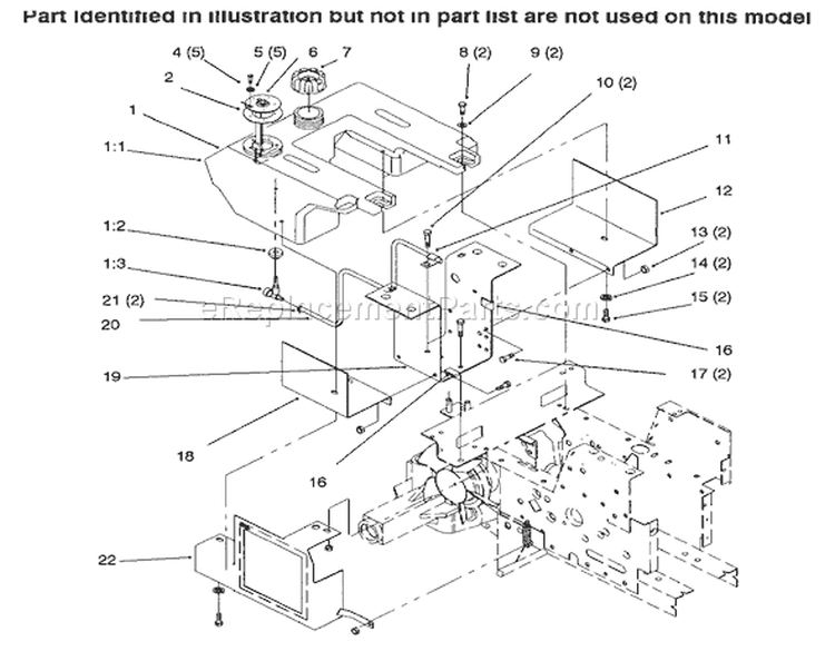 Fuel Tank Diagram and Parts List for 73423 6900001-6999999 - 1996 Toro Lawn Tractor