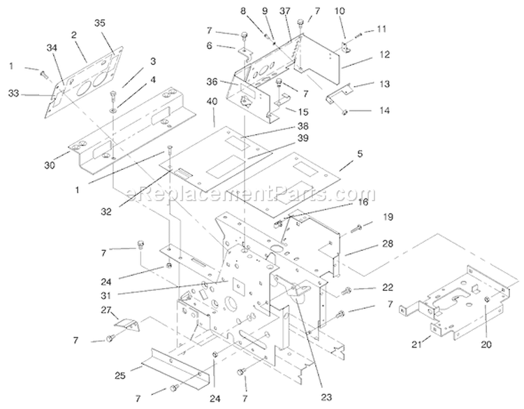 Hoodstand, Console Diagram and Parts List for 73423 7900001-7999999 - 1997 Toro Lawn Tractor