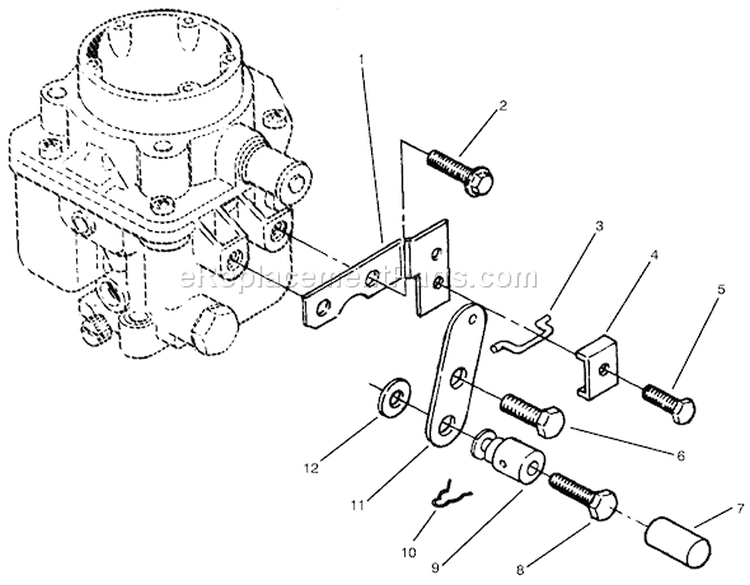Choke Control Diagram and Parts List for 73423 7900001-7999999 - 1997 Toro Lawn Tractor