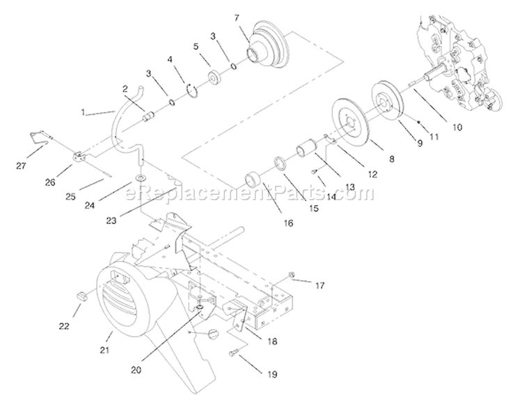 Pto Clutch And Cover Diagram and Parts List for 73428 8900500-8999999 - 1998 Toro Lawn Tractor