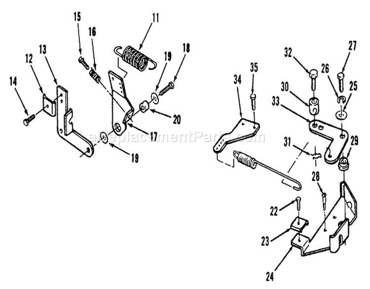 Governor Diagram and Parts List for 73420 3900001-3999999 - 1993 Toro Lawn Tractor