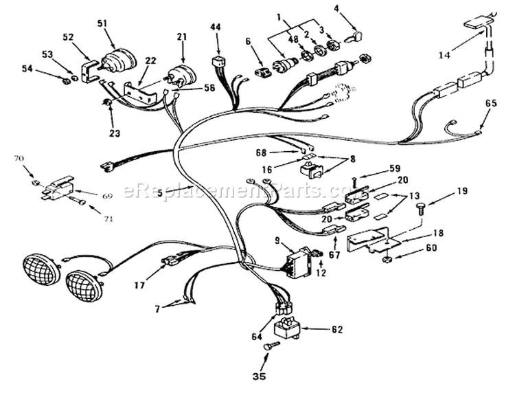 Page N Diagram and Parts List for 73420 4900001-4999999 - 1994 Toro Lawn Tractor