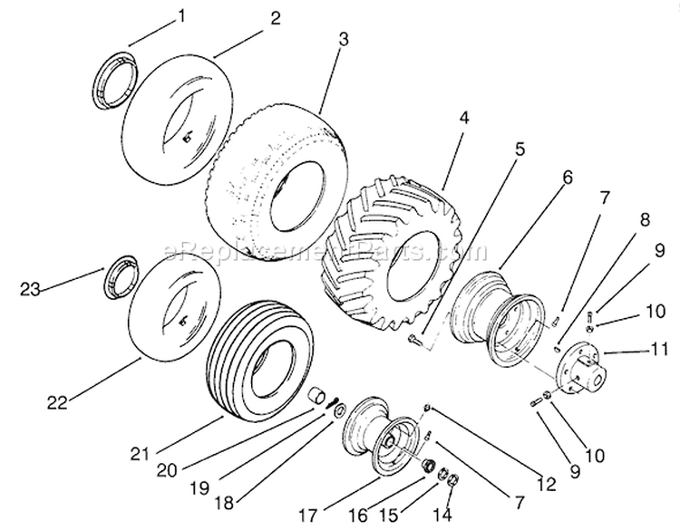 Page AH Diagram and Parts List for 73420 4900001-4999999 - 1994 Toro Lawn Tractor