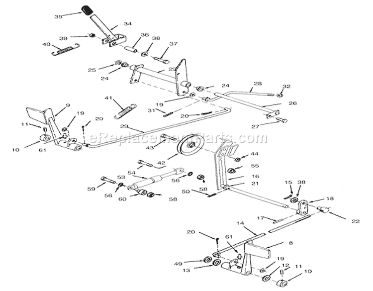 Page G Diagram and Parts List for 73420 4900001-4999999 - 1994 Toro Lawn Tractor