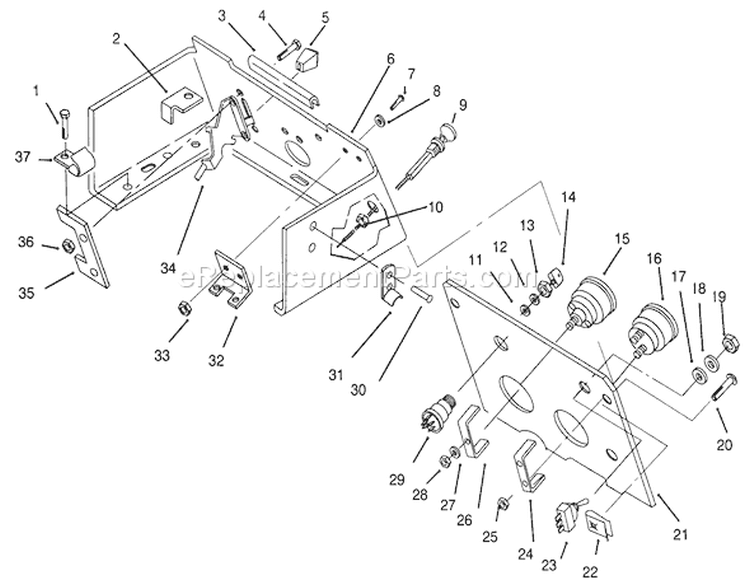 Page H Diagram and Parts List for 73420 4900001-4999999 - 1994 Toro Lawn Tractor
