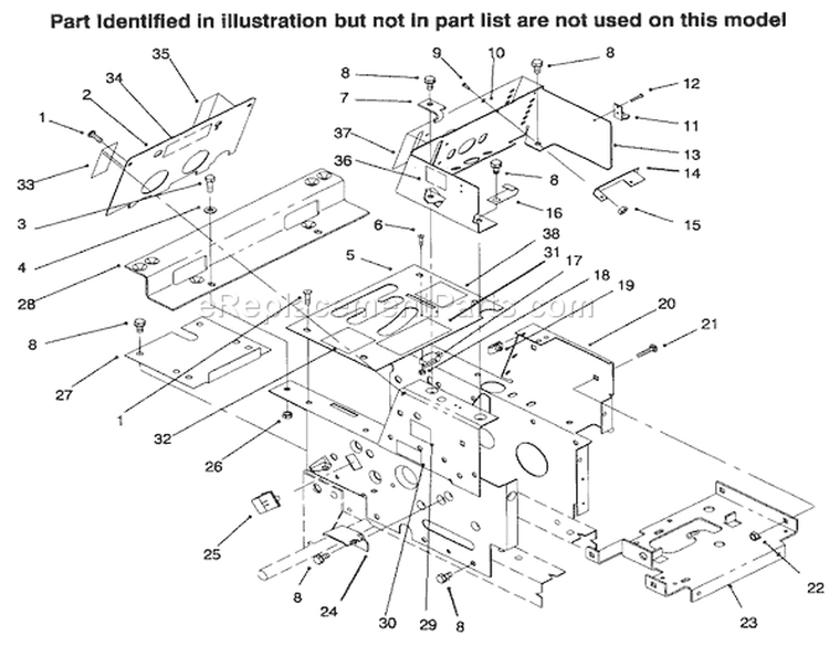 Hoodstand, Console Diagram and Parts List for 73441 69000001-69999999 - 1996 Toro Lawn Tractor