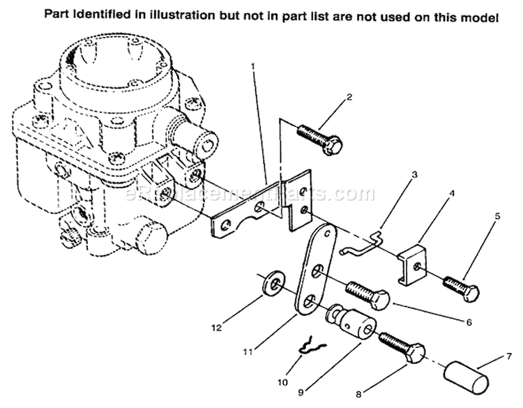 Choke Control Diagram and Parts List for 73441 69000001-69999999 - 1996 Toro Lawn Tractor