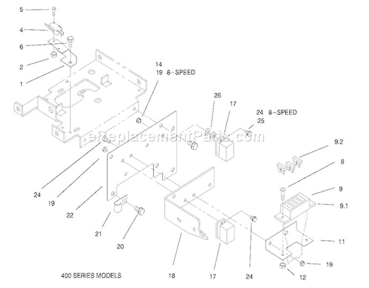 Hoodstand Electrical Housing & Wire Harness Diagram and Parts List for 73441 7900001-7999999 - 1997 Toro Lawn Tractor