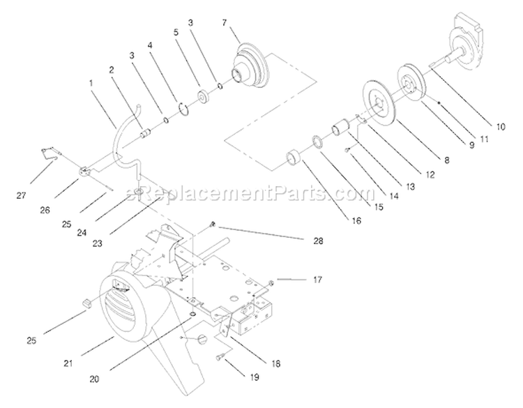 Pto Clutch And Cover Diagram and Parts List for 73441 7900001-7999999 - 1997 Toro Lawn Tractor