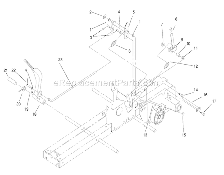 Brake Diagram and Parts List for 73441 7900001-7999999 - 1997 Toro Lawn Tractor
