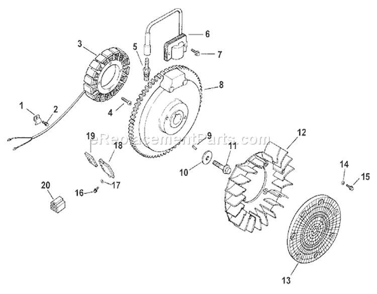 Ignition Electronics Diagram and Parts List for 73448 8900500-8999999 - 1998 Toro Lawn Tractor