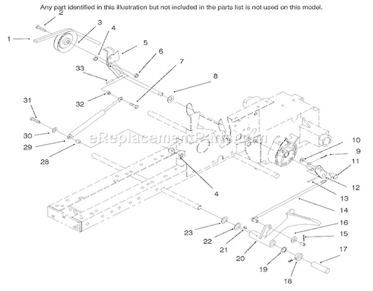 Clutch Diagram and Parts List for 73448 8900500-8999999 - 1998 Toro Lawn Tractor