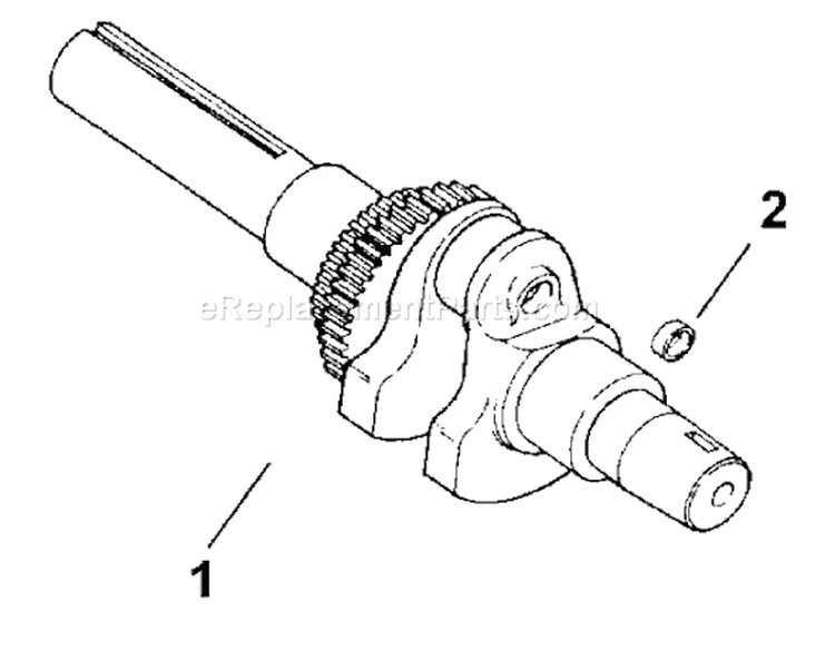 Crankshaft Diagram and Parts List for 73429 200000001-200999999 - 2000 Toro Lawn Tractor
