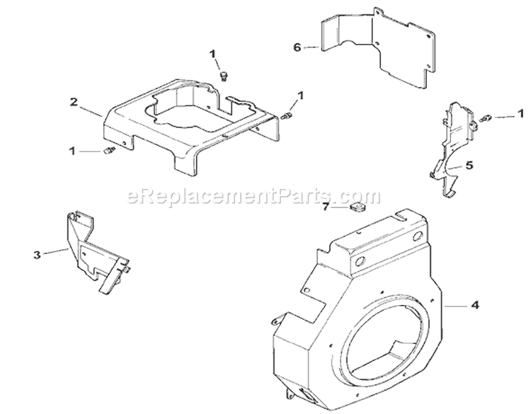 Blower Housing & Baffles Diagram and Parts List for 73429 200000001-200999999 - 2000 Toro Lawn Tractor