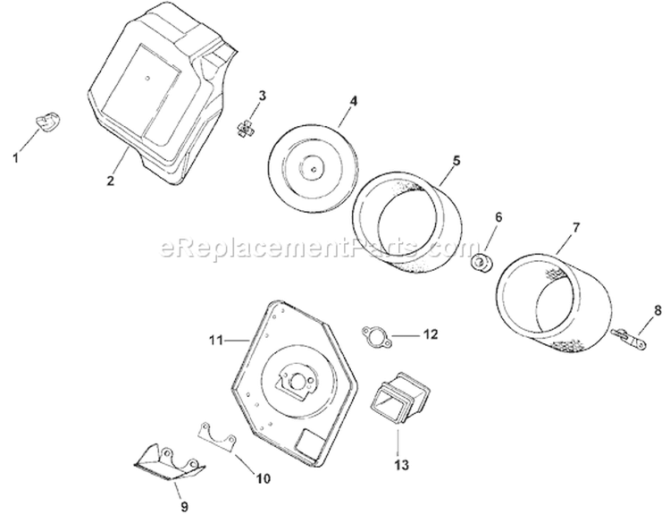 Air Intake / Filtration Diagram and Parts List for 73449 210000001-210999999 - 2001 Toro Lawn Tractor
