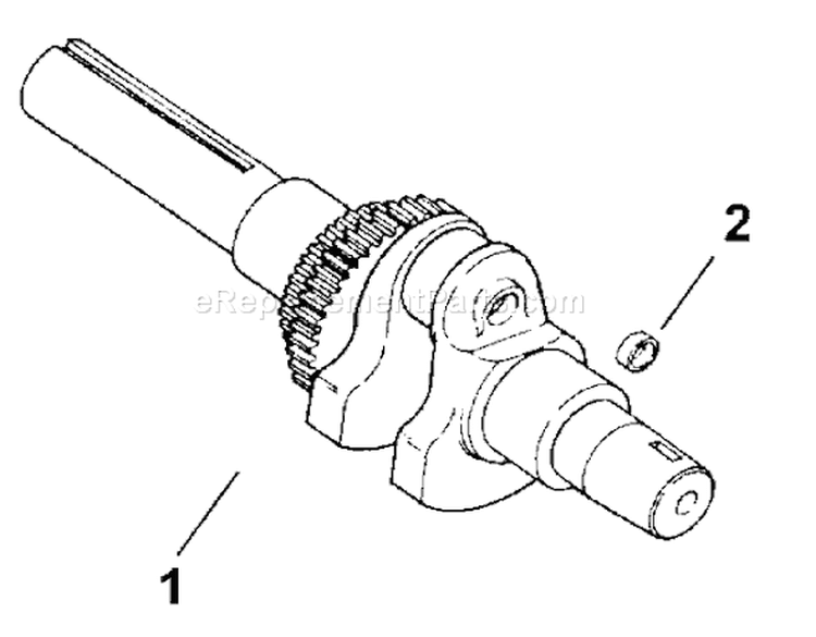 Crankshaft Diagram and Parts List for 73449 210000001-210999999 - 2001 Toro Lawn Tractor