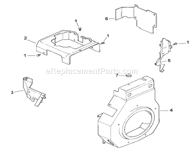 Blower Housing and Baffles Diagram and Parts List for 73449 210000001-210999999 - 2001 Toro Lawn Tractor