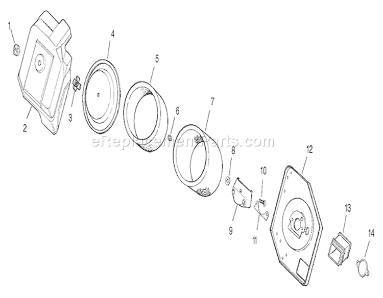 Air Intake / Filtration Diagram and Parts List for 73450 220000001-220999999 - 2002 Toro Lawn Tractor