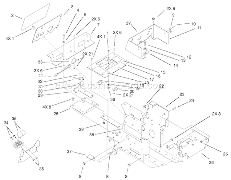 Hoodstand And Console Assembly Diagram and Parts List for 73450 220000001-220999999 - 2002 Toro Lawn Tractor