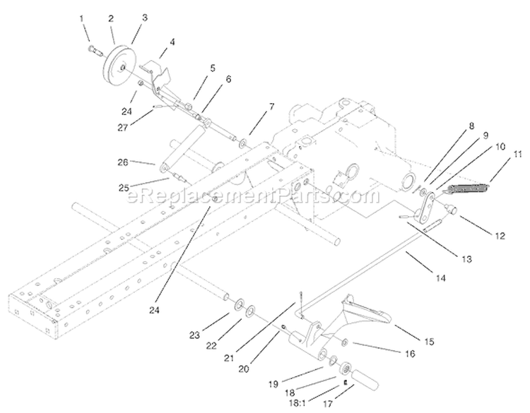 Clutch Assembly Diagram and Parts List for 73450 220000001-220999999 - 2002 Toro Lawn Tractor
