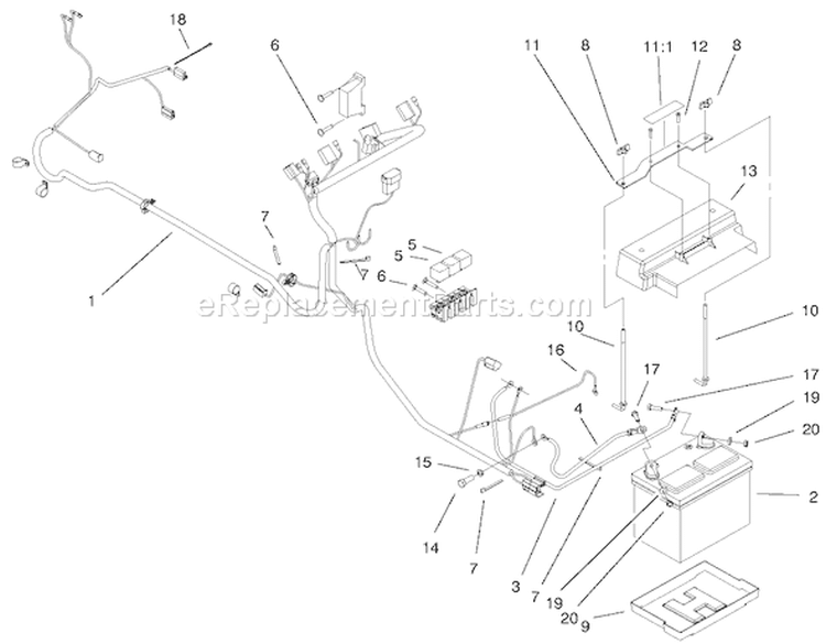 Page G Diagram and Parts List for 73471 000000001-000999999 - 2000 Toro Lawn Tractor