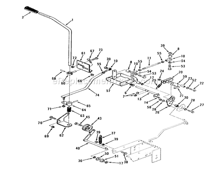 Page G Diagram and Parts List for 73501 39000001-39999999 - 1993 Toro Lawn Tractor