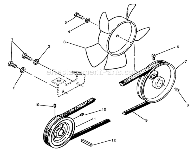 Page M Diagram and Parts List for 73501 49000001-49999999 - 1994 Toro Lawn Tractor