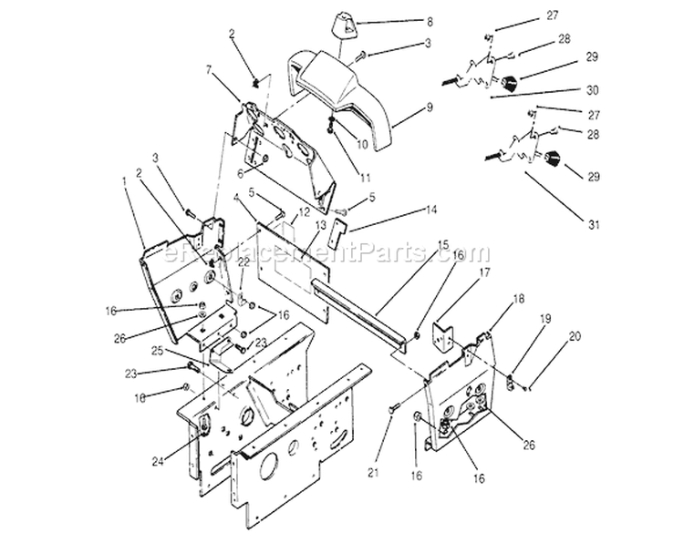 Page K Diagram and Parts List for 73501 59000412-59002868 - 1995 Toro Lawn Tractor