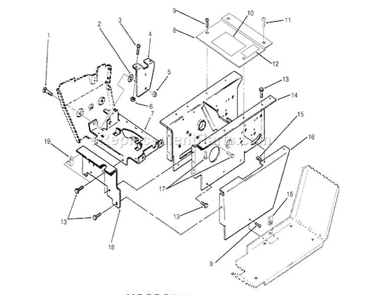 Page V Diagram and Parts List for 73501 59000412-59002868 - 1995 Toro Lawn Tractor