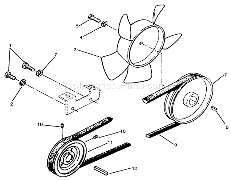 Page M Diagram and Parts List for 73501 69000001-69999999 - 1996 Toro Lawn Tractor