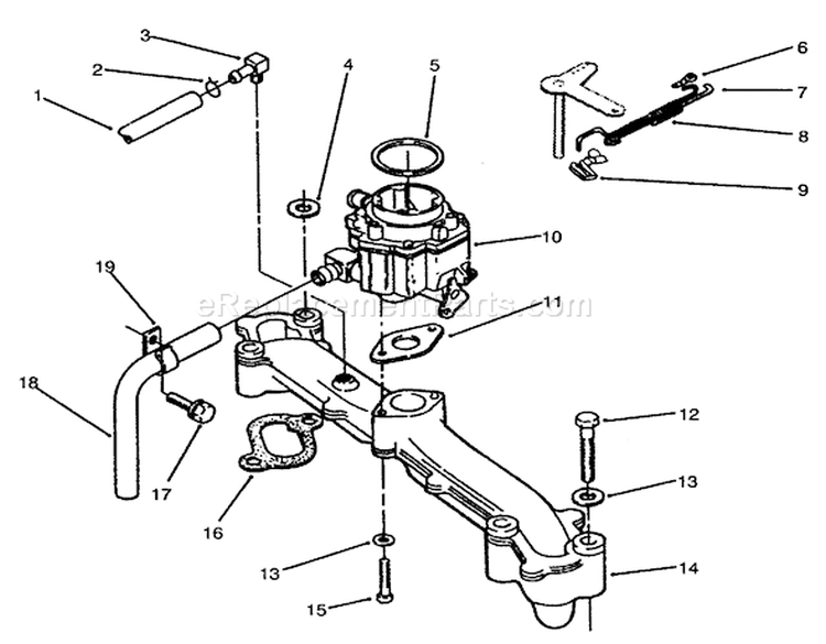 Page AC Diagram and Parts List for 73501 69000001-69999999 - 1996 Toro Lawn Tractor