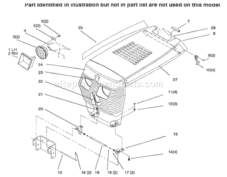 Page V Diagram and Parts List for 73502 6900001-6999999 - 1996 Toro Lawn Tractor