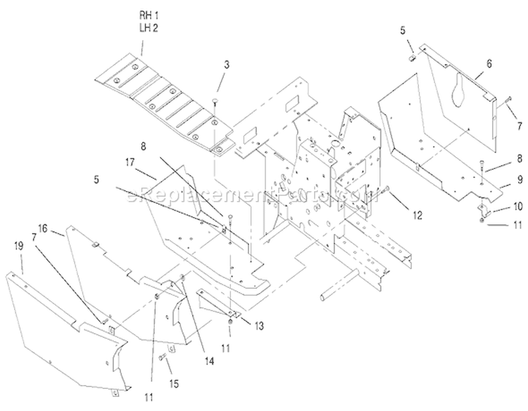 Page M Diagram and Parts List for 73502 7900001-7999999 - 1997 Toro Lawn Tractor