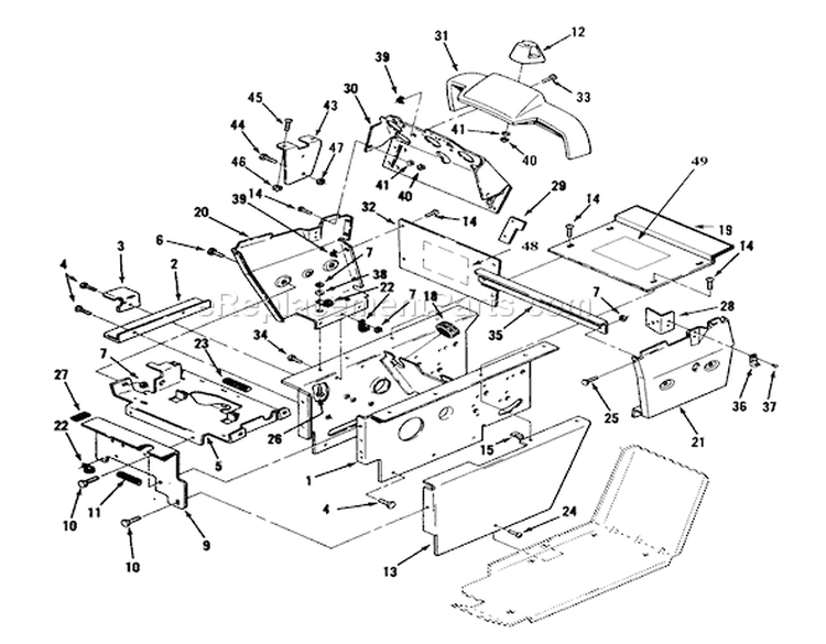 Page U Diagram and Parts List for 73520 39000001-39999999 - 1993 Toro Lawn Tractor