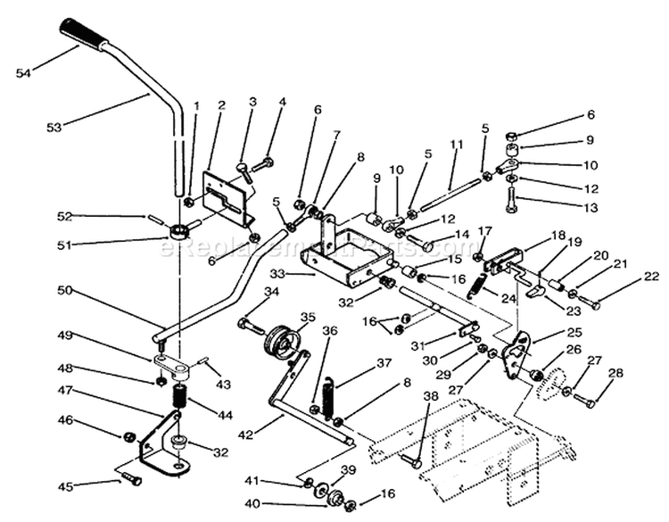 Page J Diagram and Parts List for 73520 4900001-4999999 - 1994 Toro Lawn Tractor